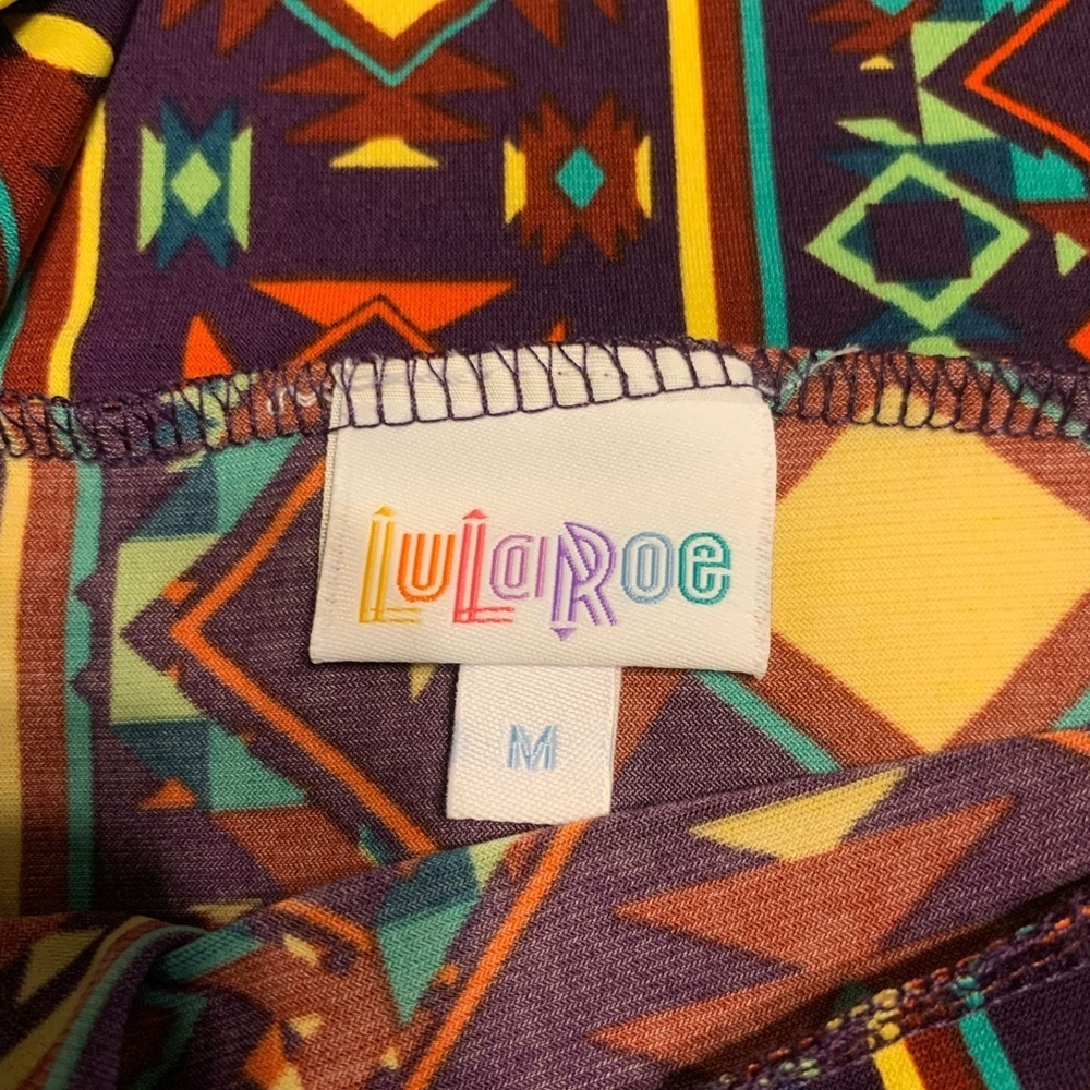 LULAROE -AZURE Stretch Skirt. MEDIUM. Very good condition. Abstract. 27” long. - Picture 2 of 3